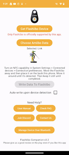 Android application Flashiibo Companion screenshort