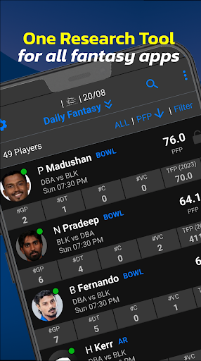 Spontasy - AI fantasy lineups Screen 3