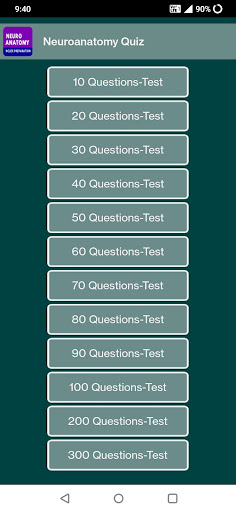 Android application Neuroanatomy Quiz screenshort