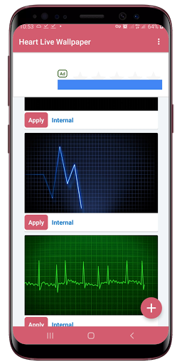 Android application Heart Rate Live Wallpaper screenshort