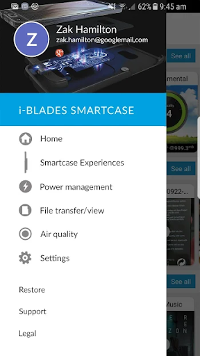 i-BLADES SmartApp Screen 2