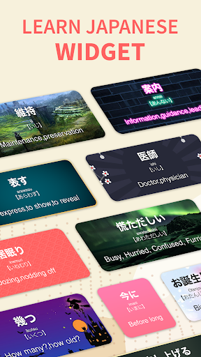 Android application Langwid: Learn Japanese widget screenshort