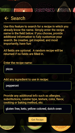 AI Recipe Explorer Screen 2