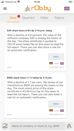 rOb.by News Alert System (NAS) Screen 3