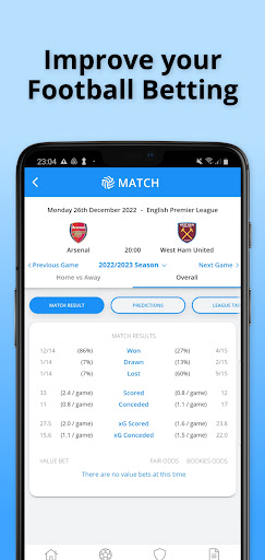 Android application Edge Football Stats screenshort