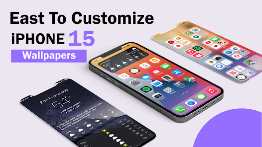 Captura 16 iPhone 15 Launcher 2022: Theme android