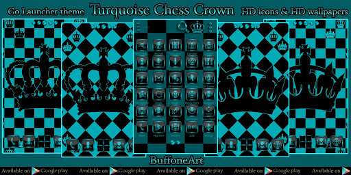 Turquoise Crown Clock Widget Screen 3