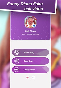 Funny Diana Fake call video Chat stimulation v2.0 MOD APK(Unlimited Money)Free For Android 1