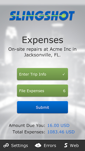 Android application Slingshot Expenses screenshort