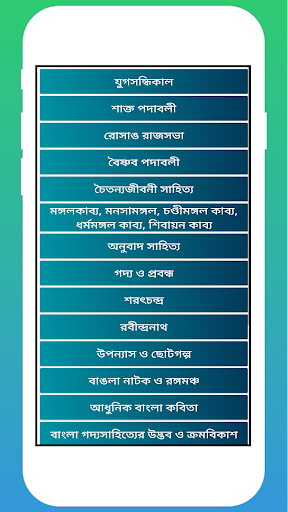 Android application অনার্স বাংলা পরিক্রমা- 1 screenshort