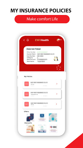 Android application EWI HealthApp screenshort