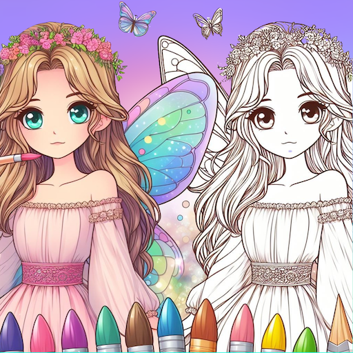 Coloring Games: Fairy Princess logo