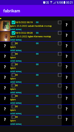 Android application fabrikam screenshort