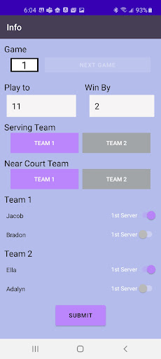 Pickleball Stat Tracker Screen 3