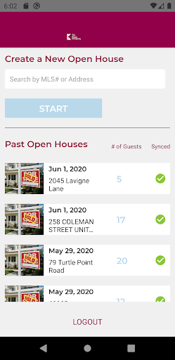 Android application The Keyes Company Open House screenshort