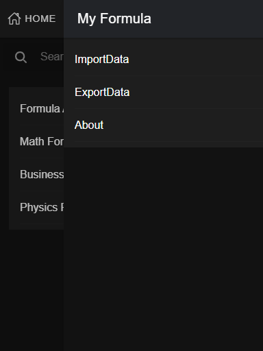 Android application Custom Formula screenshort