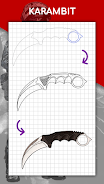 How to draw weapons by steps Screenshot
