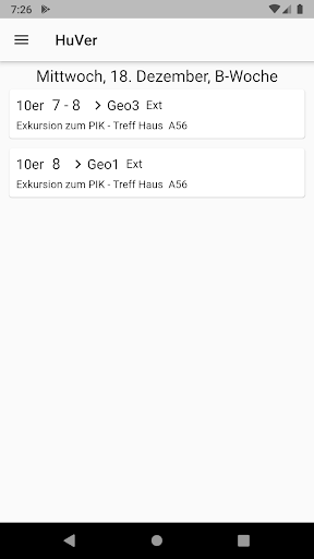 Android application HuVer screenshort