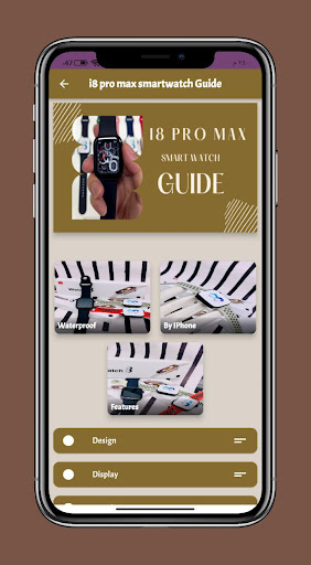 Android application i8 pro max smartwatch Guide screenshort