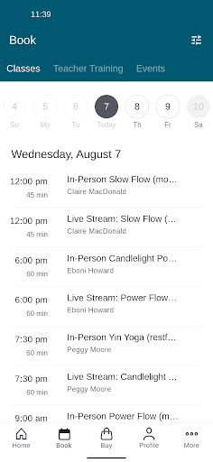 Eb & flow Yoga Studio Screen 2