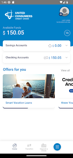 UCCU Mobile Banking Screen 3