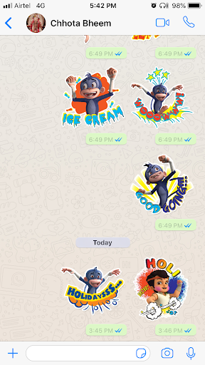 Screenshot of Chhota Bheem WAStickers