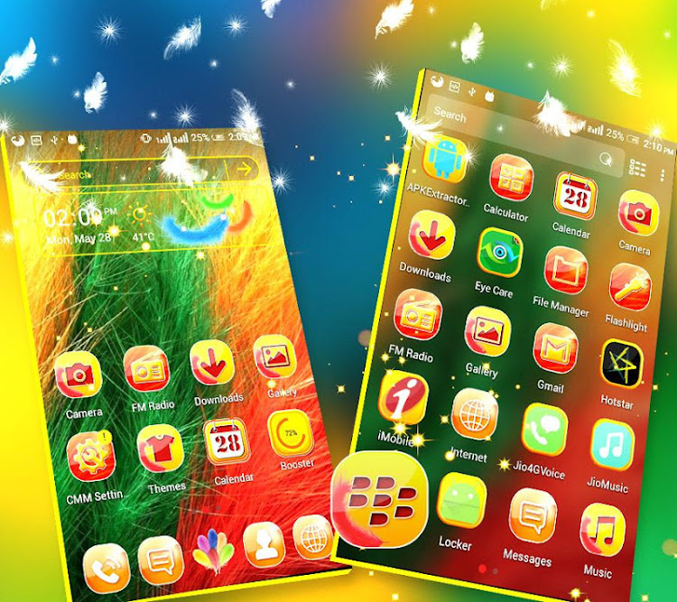 Yellow Feather Launcher Theme - 5.0 - (Android)