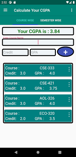 CGPA Calculator