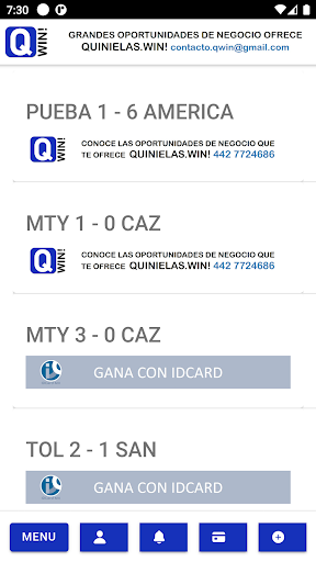 Quinielas Win Screen 2