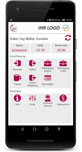 Android application AVERO® mobile screenshort
