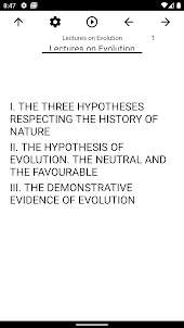 Book, Lectures on Evolution