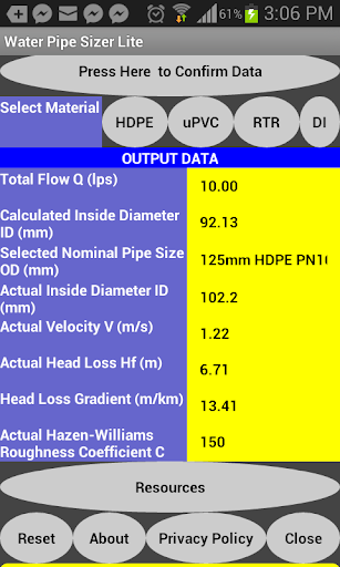 Water Pipe Size Calculator Lt Screen 3