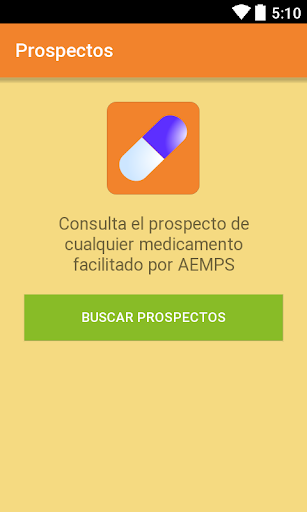 Android application Prospectos de Medicamentos screenshort