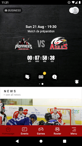 Android application Pionniers Chamonix screenshort