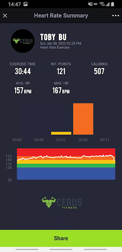 Android application Cerus Fitness screenshort