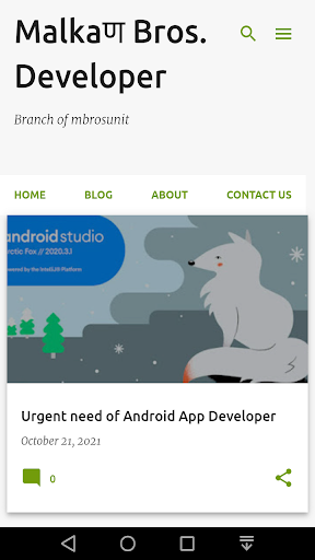 Android application Malkaण Bros. Developers screenshort