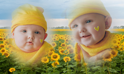Beautiful Garden Double Photo Frame Application
