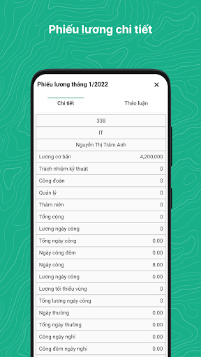 Thông báo lương Screen 2