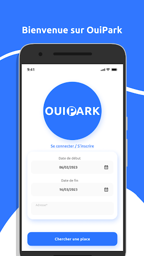 Android application OUIPARK | Location de parking screenshort