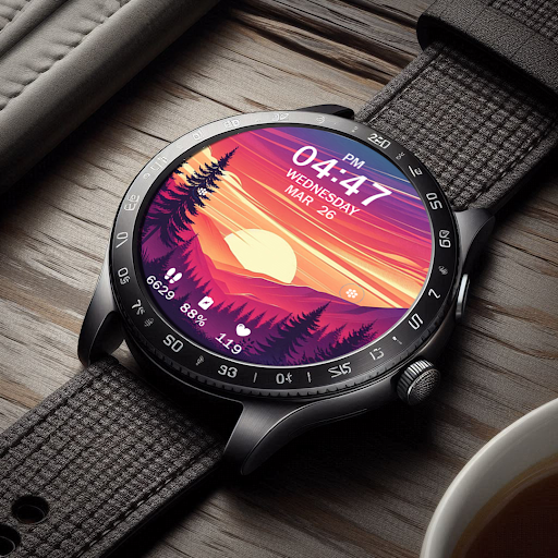 Key WF63 Sunset Watch Face screenshot 6