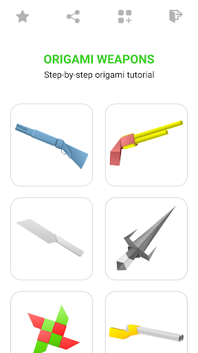 Android application Origami Weapon Guides screenshort