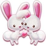 Love Rabbit Theme - Kawaii Cute Bunny Comic Theme Apk