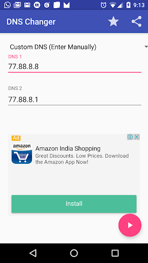 Android application DNS Changer No Root 3g 4g wifi screenshort