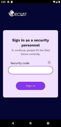 Android application Declust Key screenshort