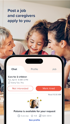 Screenshot of Care.com: Hire Caregivers