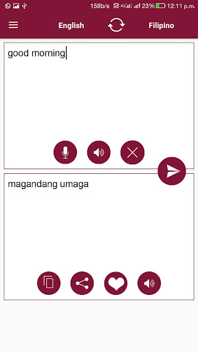 Filipino - English Translator Screen 2