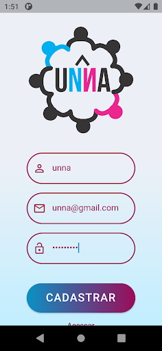 Android application UNNA screenshort