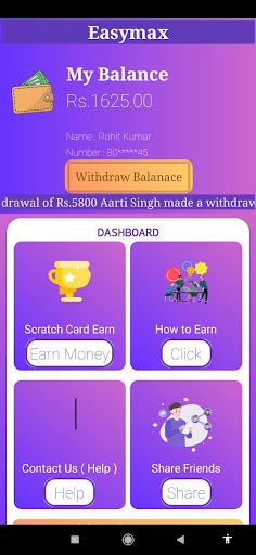 Android application Scratch Card To Earn Money screenshort