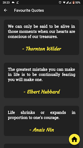Android application Quotter screenshort