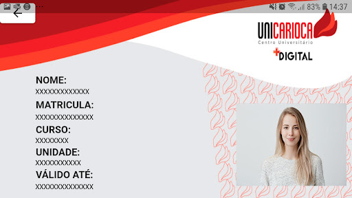 Android application Unicarioca + Digital screenshort